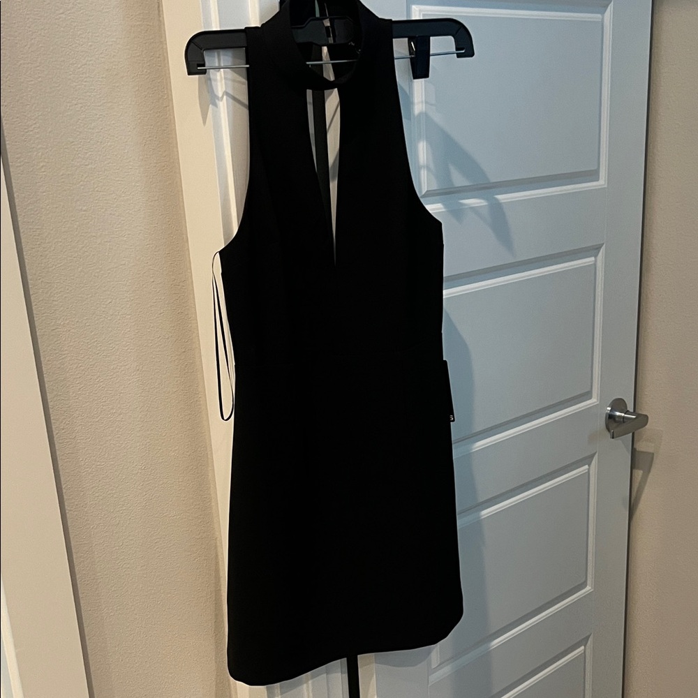 Express Black Halter Mini Dress